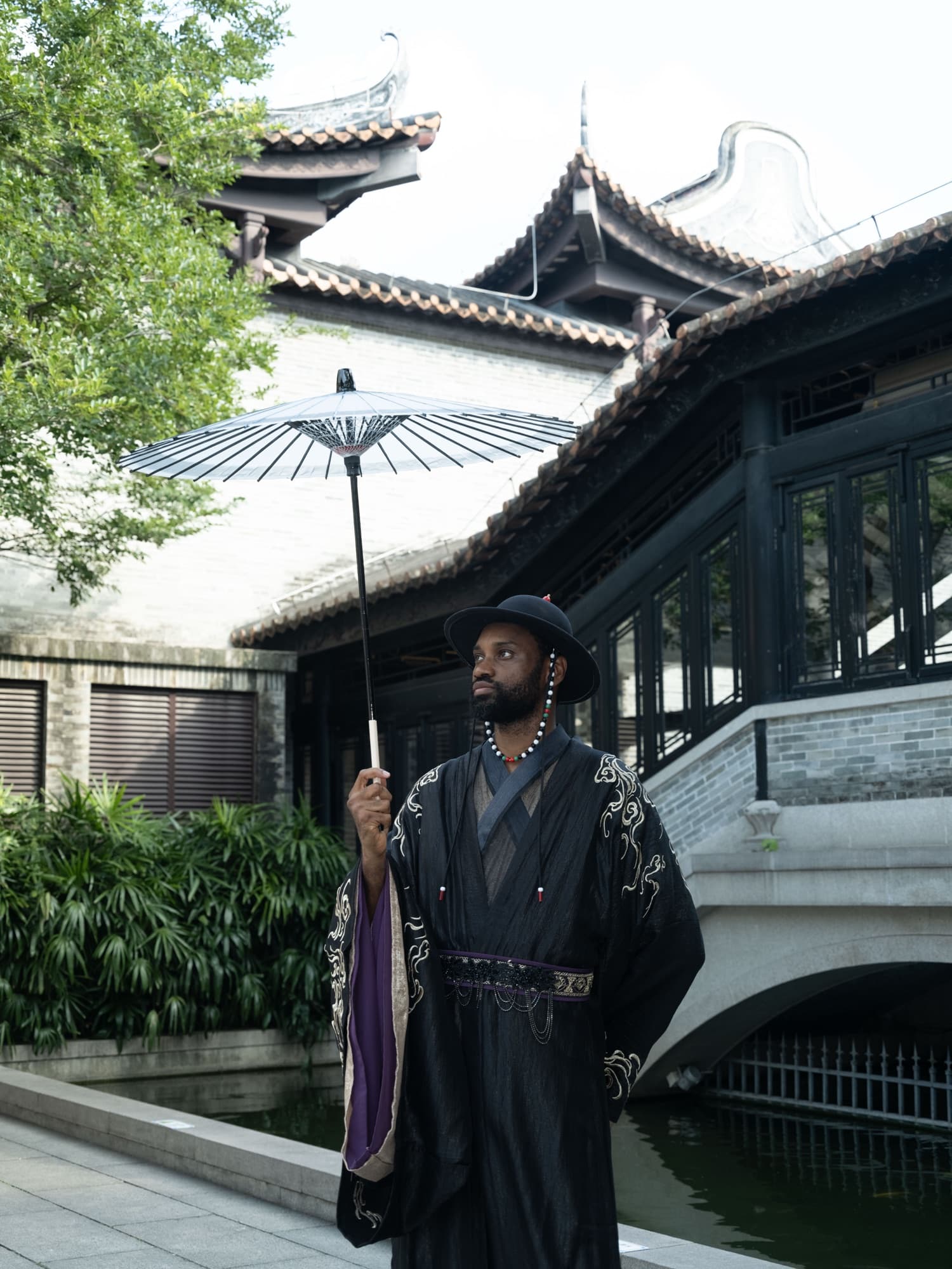 Otoide in a traditional Chinese garden