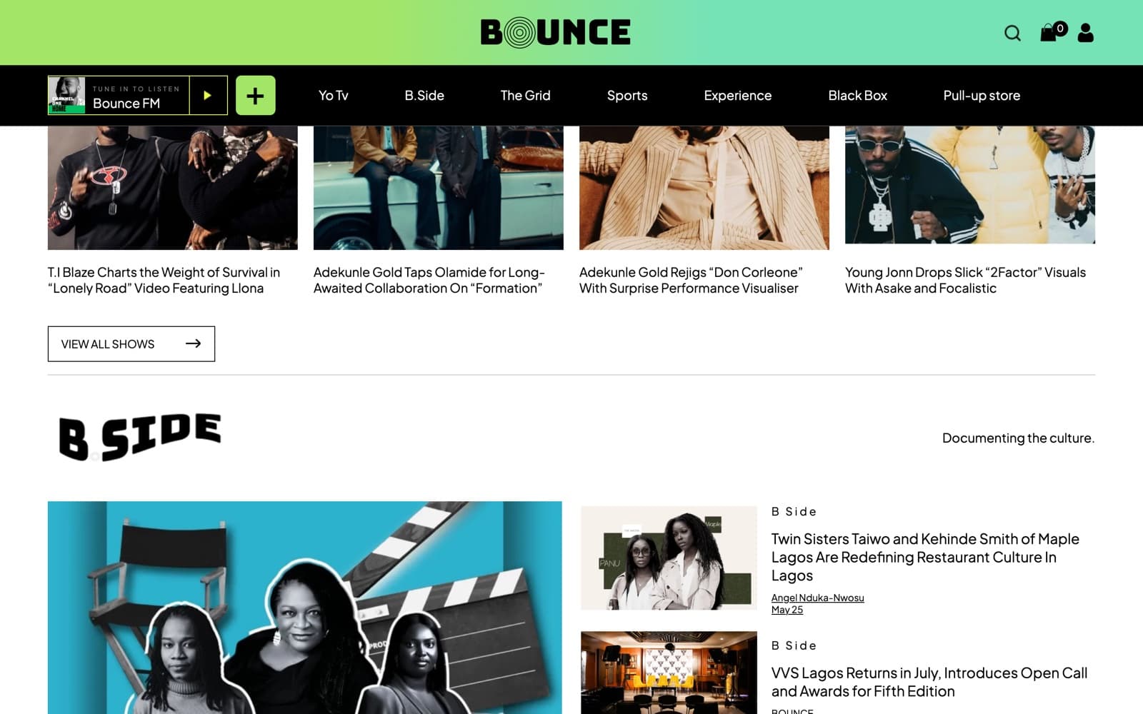 The Bounce website, thebounce.net