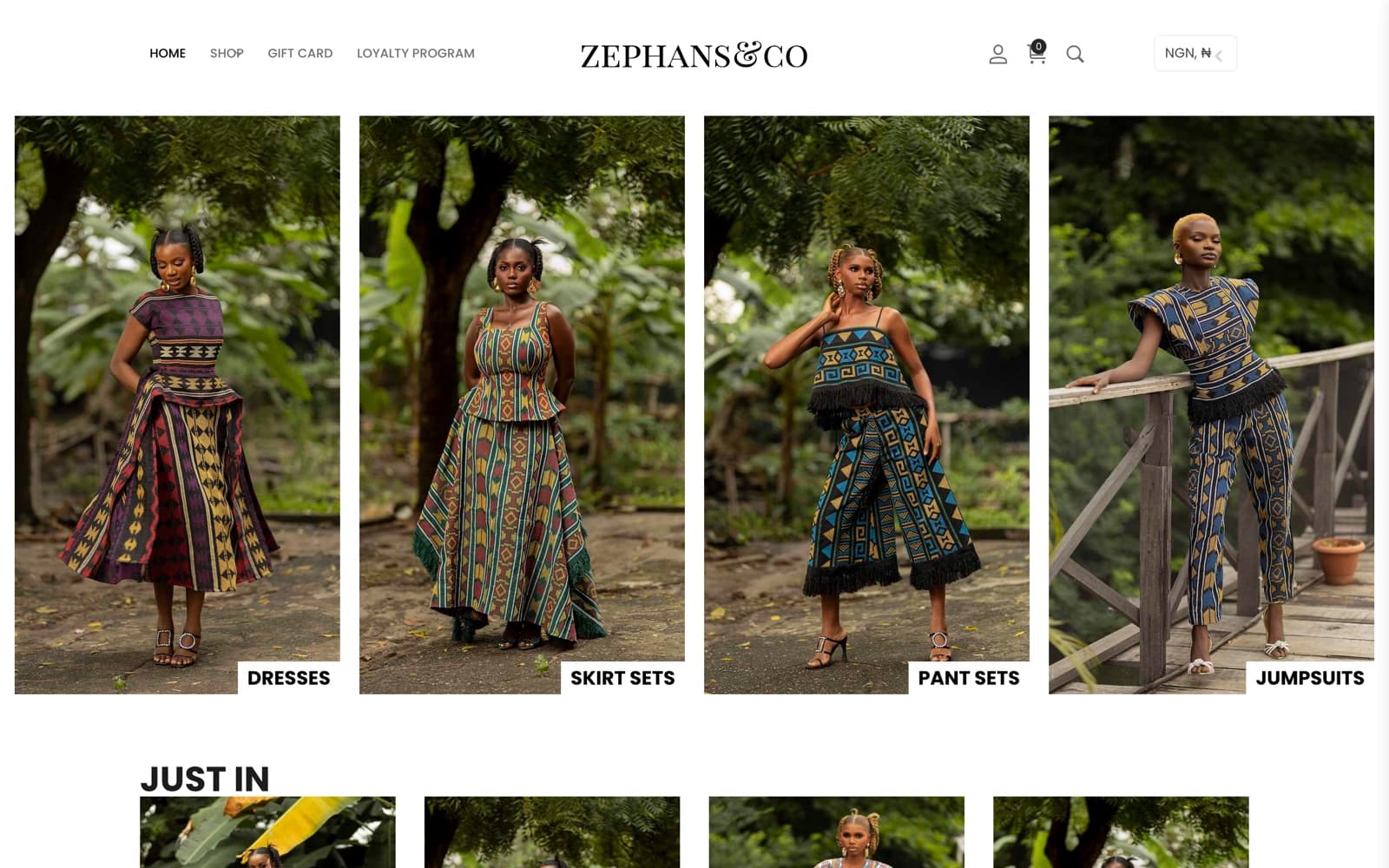 The Zephans & Co web store